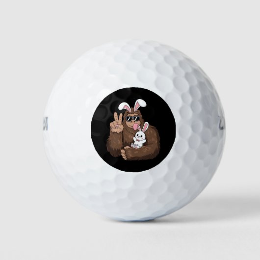 Grotevoet Konijn Funny Pasen Dag Sasquatch Golfballen (Voorkant)