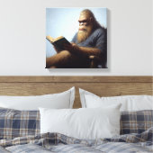 Grotevoet leest canvas afdruk (Insitu (Slaapkamer))