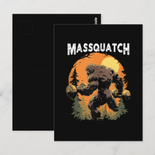 Grotevoet Massquatch Grappig Briefkaart