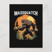 Grotevoet Massquatch Grappig Briefkaart (Voorkant)