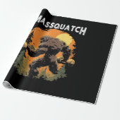 Grotevoet Massquatch Grappig Cadeaupapier (Uitgerold)