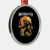 Grotevoet Massquatch Grappig Metalen Ornament (Rechts)