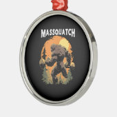 Grotevoet Massquatch Grappig Metalen Ornament (Links)