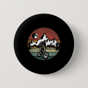 Grotevoet op de fiets Vintage mountainbiken Grotev Ronde Button 5,7 Cm