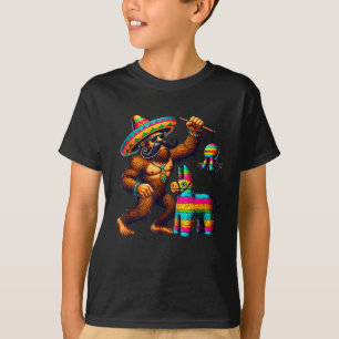 Grotevoet Pinata Cinco De Mayo Mexicaanse Sasquatc T-shirt