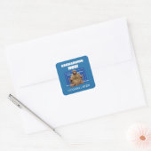 Grotevoet Programmeur Coder Softwareontwikkelaar Vierkante Sticker (Envelop)