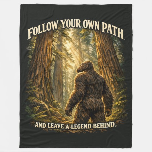 Grotevoet Sasquatch Fleece Deken (Voorkant)