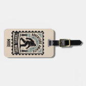 GroteVoet Sasquatch Grappige squatchy Bos Vintage Bagagelabel (Voorkant horizontaal)