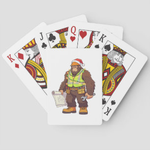 Grotevoet Sasquatch Loodgieter Grappig Blauw colla Pokerkaarten