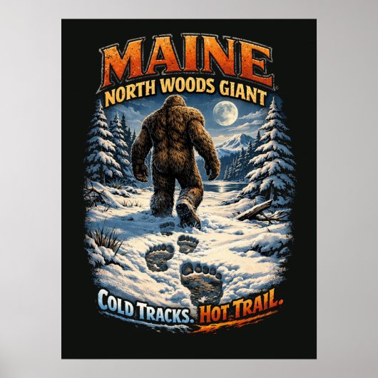 Grotevoet Sasquatch Poster (Voorkant)