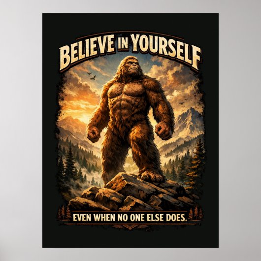 Grotevoet Sasquatch Poster (Voorkant)
