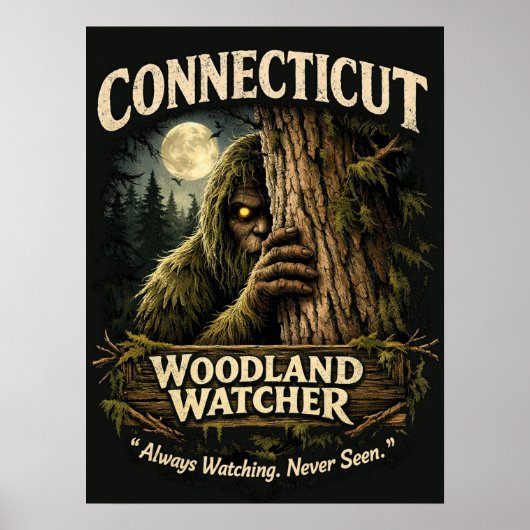 Grotevoet Sasquatch Poster (Voorkant)