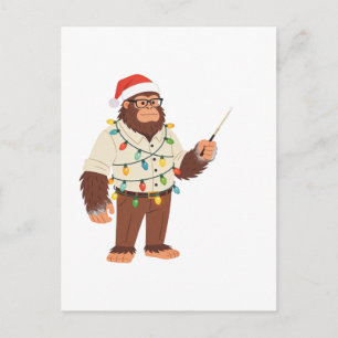 Grotevoet Sasquatch Verpleegster Kerst Verpleging  Briefkaart