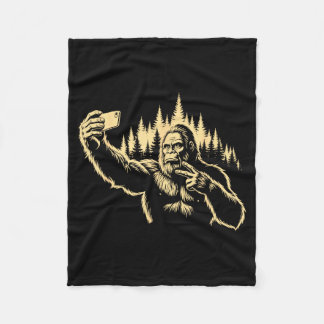 Grotevoet Selfie Grappige Sasquatch Vredesteken Cr Fleece Deken