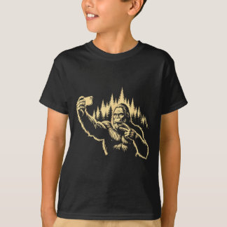 Grotevoet Selfie Grappige Sasquatch Vredesteken Cr T-shirt