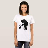 Grotevoet Speelse Langharige Kat Boop T-shirt (Voorkant volledig)