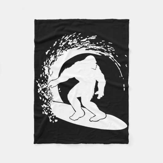 Grotevoet surfen fleece deken (Voorkant)