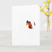 Grotevoet Turkije Grappige Thanksgiving Dag Kaart (Gele Bloem)