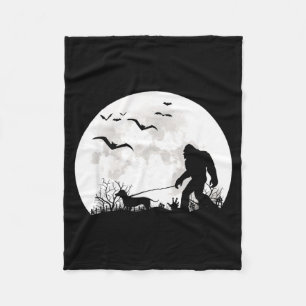 Grotevoet Wandelende Dachshund Hond Maan Sasquatch Fleece Deken