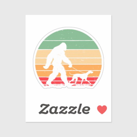 Grotevoet Wandelende Duitse Korthaar Pointer Hond  Sticker (Vel)