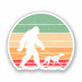 Grotevoet Wandelende Duitse Korthaar Pointer Hond  Sticker (Voorkant)