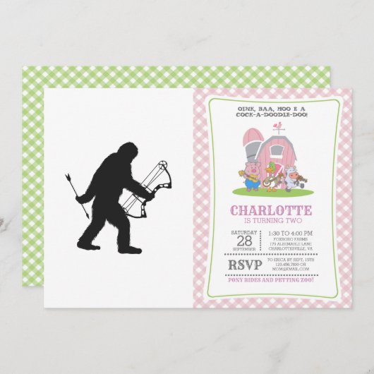 Grotevoetboogschutter silhouet kaart (Voorkant / Achterkant)