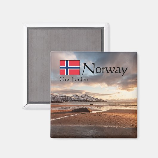 Grotfjorden Noorwegen Magneet (Voorkant / Achterkant)