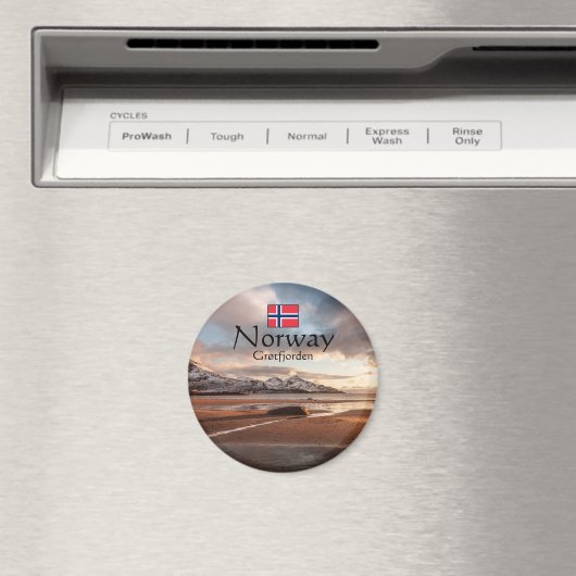 Grotfjorden Noorwegen Souvenir Magneet (Insitu (Vaatwasser))