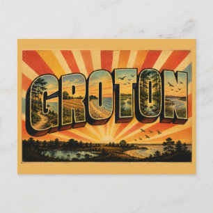 Groton Connecticut Kustbossen Strand Kunst Briefkaart