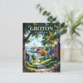 Groton, Connecticut, VS VS Briefkaart (Staand voorkant)