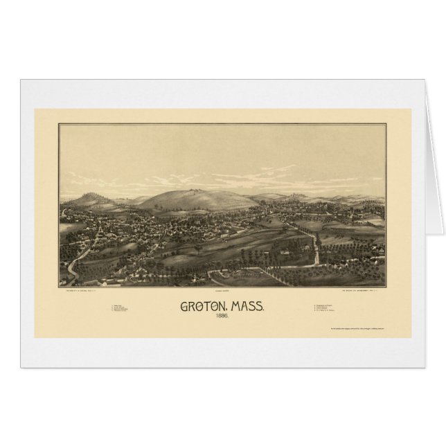 Groton, MA Panoramic Map - 1886 (Voorkant Horizontaal)