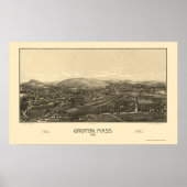 Groton, MA Panoramic Map - 1886 Poster (Voorkant)