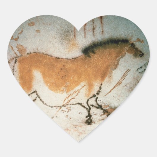 Grottekeningen Lascaux Frans Prehistorisch Hart Sticker (Voorkant)