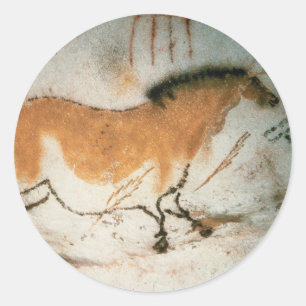 Grottekeningen Lascaux Frans Prehistorisch Ronde Sticker