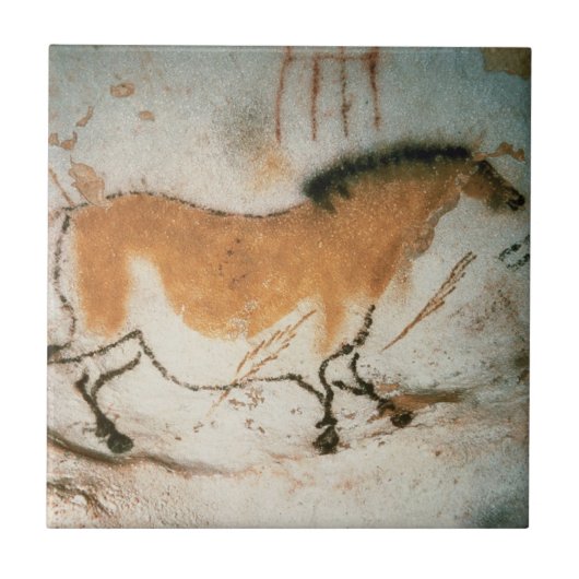 Grottekeningen Lascaux Frans Prehistorisch Tegeltje (Voorkant)
