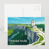 Grotten klooster Moldavië Briefkaart (Voorkant / Achterkant)