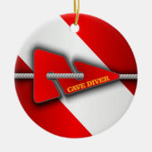 Grottenduiker (lijnmarkering) keramisch ornament (Voorkant)