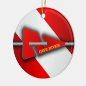 Grottenduiker (lijnmarkering) keramisch ornament (Links)