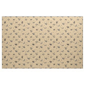 Grottenkunstkatten op lichtoranje stof (Fat Quarter)