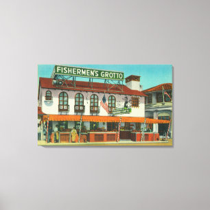 Grotto Bldg van de beroemde visser Canvas Afdruk
