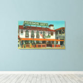 Grotto Bldg van de beroemde visser Canvas Afdruk (Insitu (Houten vloer))