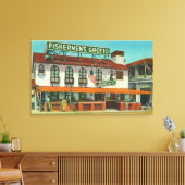 Grotto Bldg van de beroemde visser Canvas Afdruk (Insitu (Woonkamer))