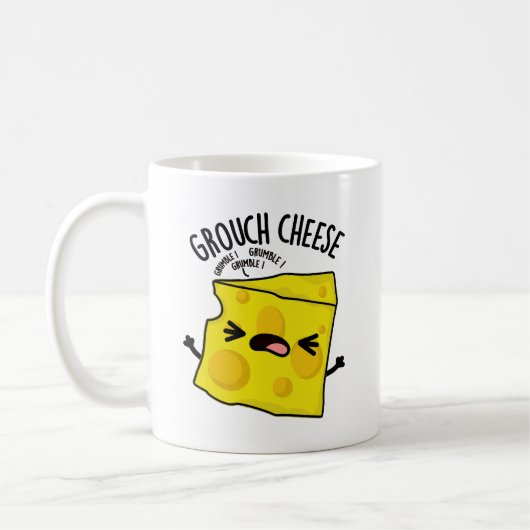 Grou-cheese Funny Cheese Pun Koffiemok (Links)