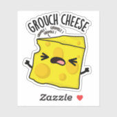 Grou-cheese Funny Cheese Pun Sticker (Vel)