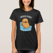 Grouch Aardappel Grappig Veggie Puns Donker BG T-shirt (Voorkant)
