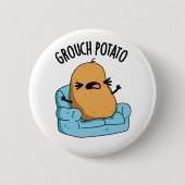 Grouch Aardappel Grappige Veggie Puns Ronde Button 5,7 Cm (Voorkant)
