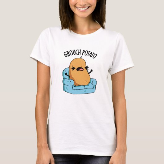 Grouch Aardappel Grappige Veggie Puns T-shirt (Voorkant)