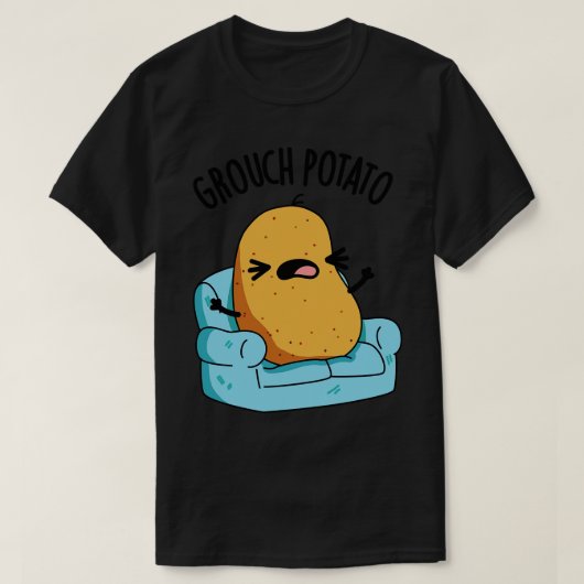 Grouch Potato Funny Veggie Puns 1 T-shirt (Design voorkant)
