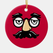 Groucho-bril Keramisch Ornament (Voorkant)
