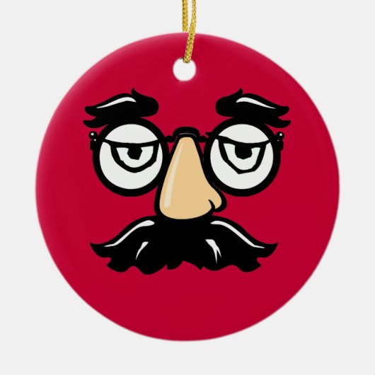Groucho-bril Keramisch Ornament (Voorkant)